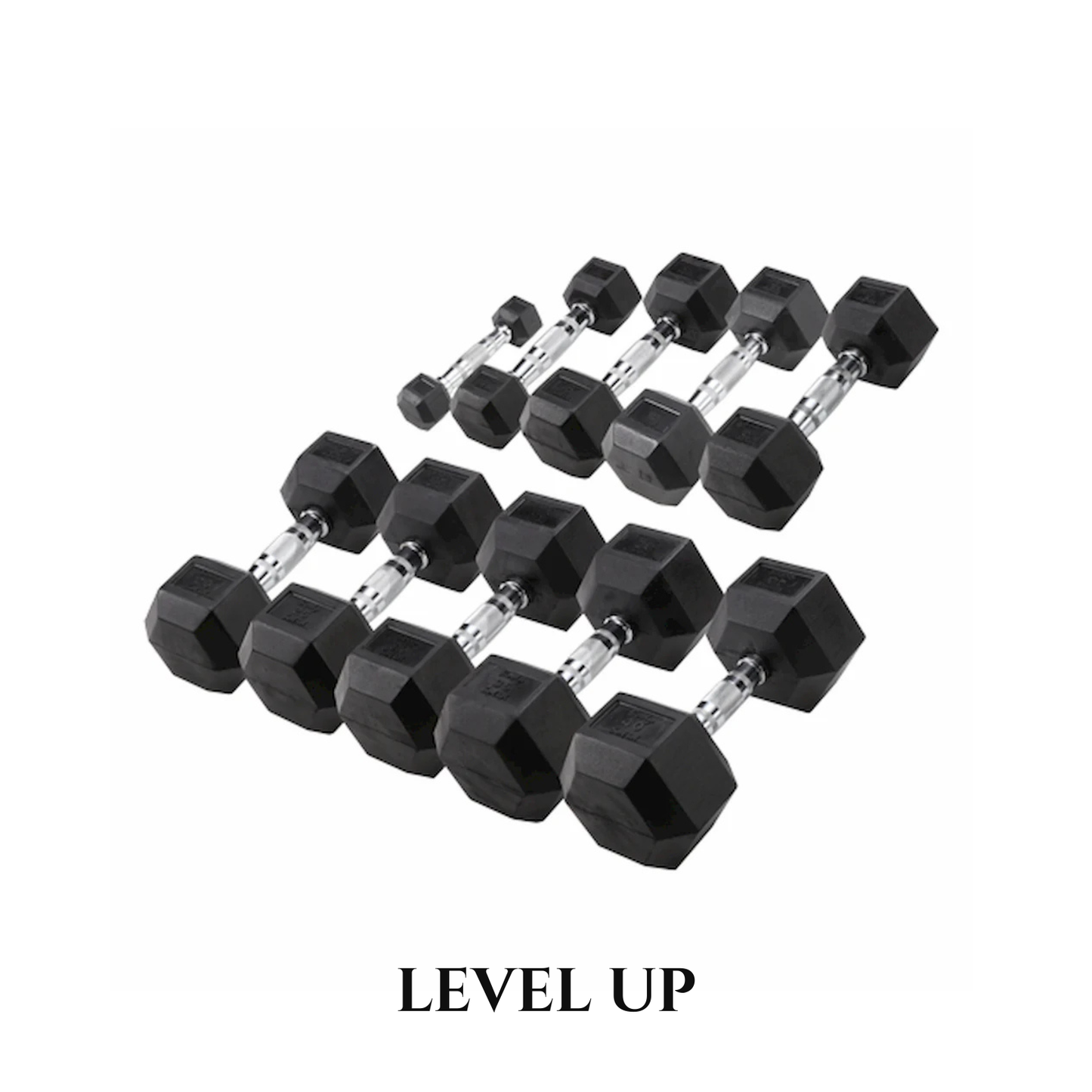 SET Haltères Hex Caoutchouc