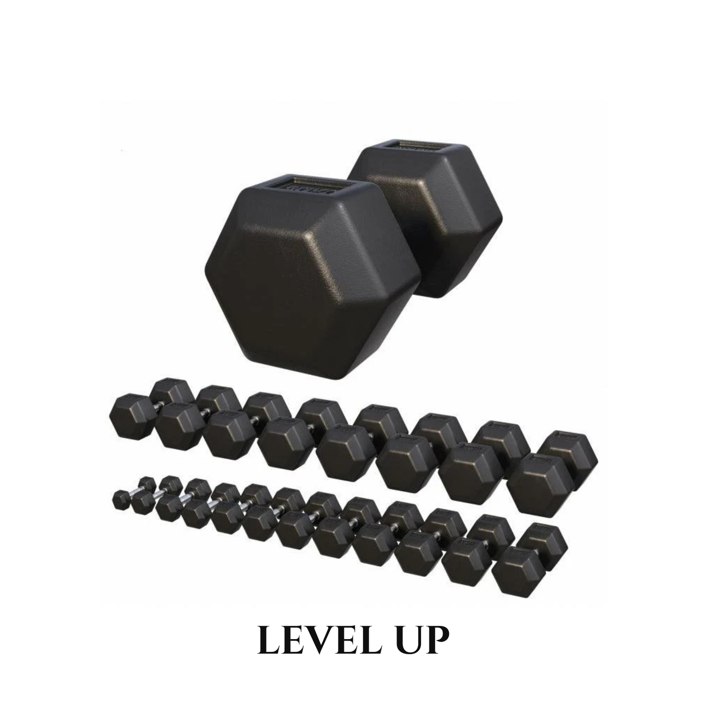 SET Haltères Hex Caoutchouc