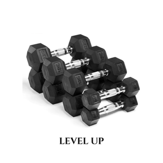 SET Haltères Hex Caoutchouc